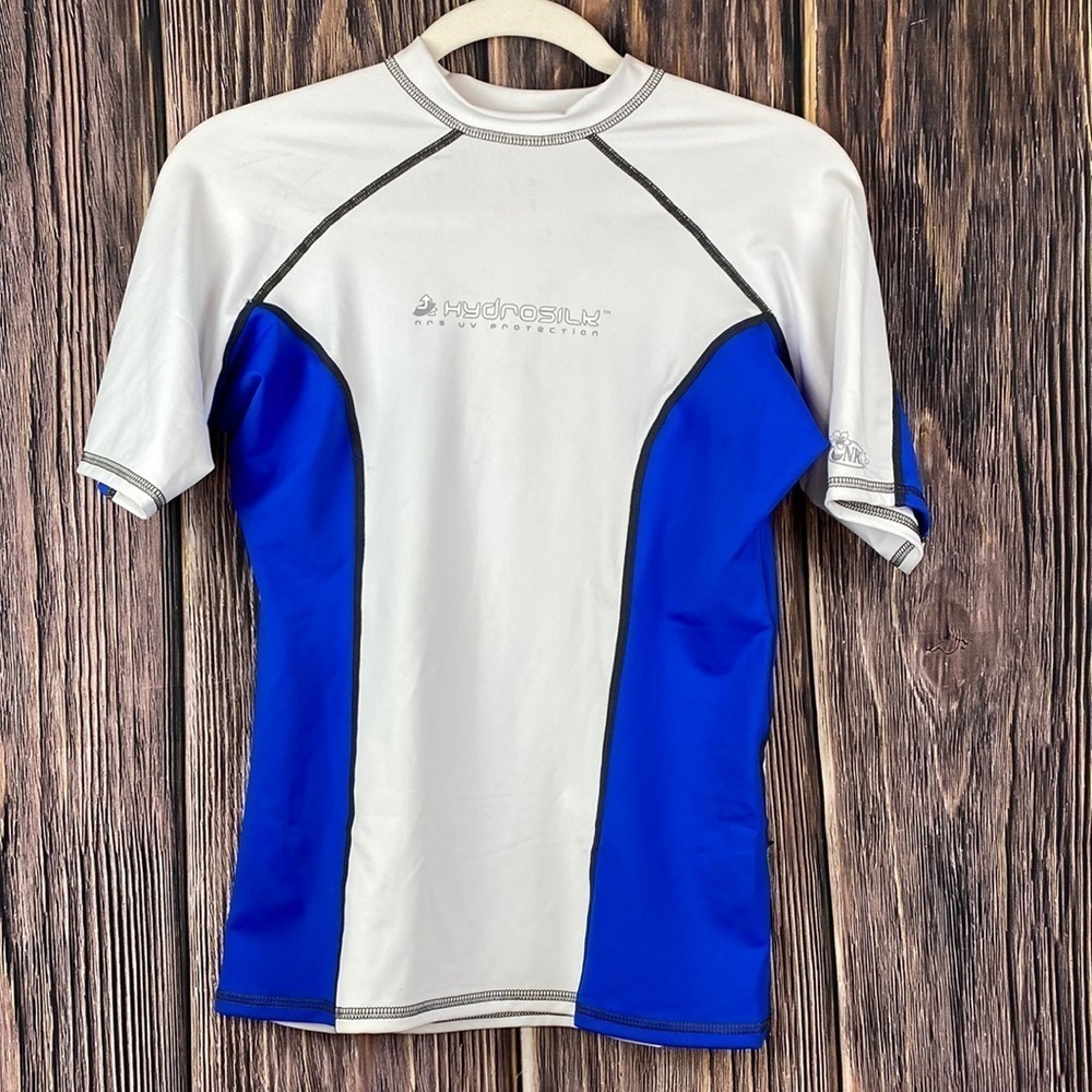 NWT NRS Blue & White Hydrosilk UV & UPF 50+ Swim Shirt- Size Small